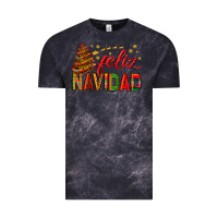 Cloud Black Feliz Navidad With Sombrero Tree Vintage Tee - BundleAndBundleShop