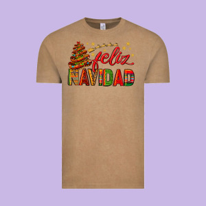Feliz Navidad With Sombrero Tree Vintage Tee Designed By Bundleandbundleshop