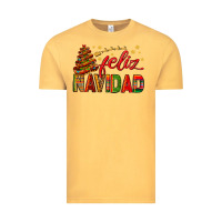 Vintage Mustard Feliz Navidad With Sombrero Tree Vintage Tee - BundleAndBundleShop