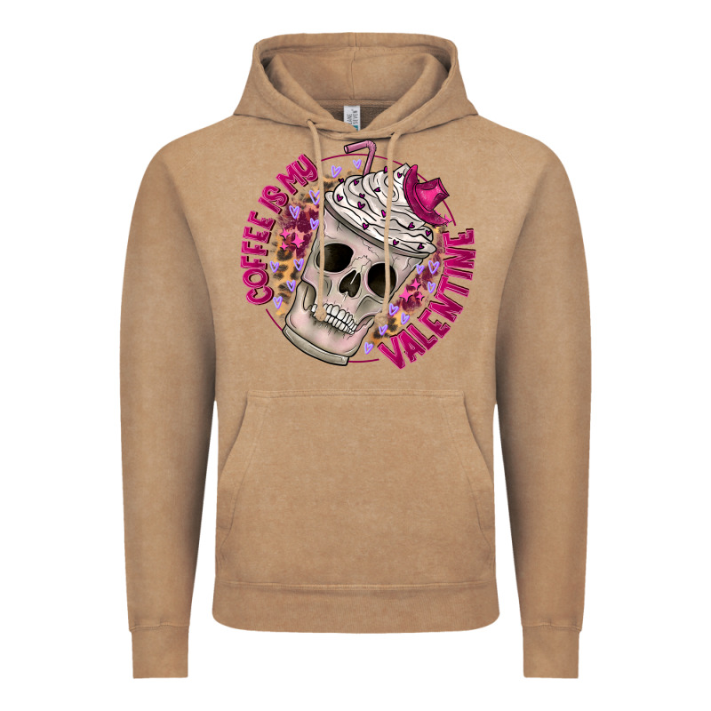 Coffee Is My Valentine Vintage Hoodie by CowhideDigitalArt | Teevron