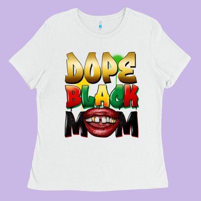 Dope Black Mom Ladies Tee Designed By Fadigitalartstudio