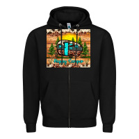 Black happy camper Zipper Hoodie - JahusDesignShop