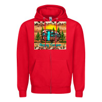 Red happy camper Zipper Hoodie - JahusDesignShop