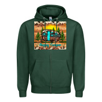 Sports Green happy camper Zipper Hoodie - JahusDesignShop