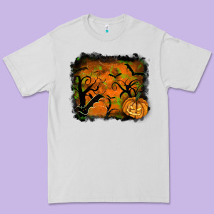 Halloween Backround Premium Tee Designed By Ranaportraitstore