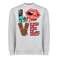 Heather Grey valentines love Heavyweight Sweatshirt - JahusDesignShop
