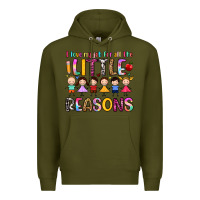 Army Green i love my job for all the little reasons Premium Hoodie - Artiststas