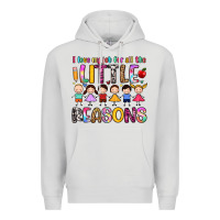 Dove Grey i love my job for all the little reasons Premium Hoodie - Artiststas