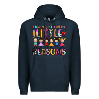 Navy i love my job for all the little reasons Premium Hoodie - Artiststas