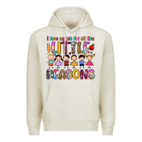 Oatmeal Heather i love my job for all the little reasons Premium Hoodie - Artiststas