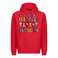 Red i love my job for all the little reasons Premium Hoodie - Artiststas