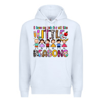 White i love my job for all the little reasons Premium Hoodie - Artiststas