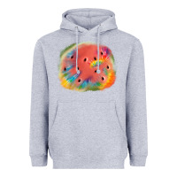 Heather Grey tie die watermelon Heavyweight Hoodie - JahusDesignShop