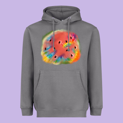 Tie Die Watermelon Heavyweight Hoodie Designed By Jahusdesignshop