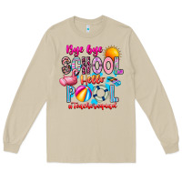 Mushroom Bye Bye School Hello Pool Teacher  Squad Long Sleeve Tee - CowhideDigitalArt