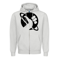 Dove Grey hitchhike Zipper Hoodie - baoMotion