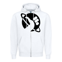 White hitchhike Zipper Hoodie - baoMotion