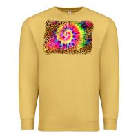 Antique Gold leopard, tie die backgraund Premium Sweatshirt - JahusDesignShop