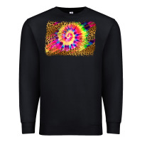 Black leopard, tie die backgraund Premium Sweatshirt - JahusDesignShop
