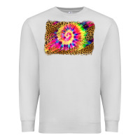 Dove Grey leopard, tie die backgraund Premium Sweatshirt - JahusDesignShop