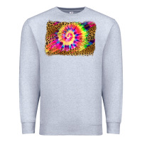 Heather Grey leopard, tie die backgraund Premium Sweatshirt - JahusDesignShop