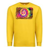 Lemon leopard, tie die backgraund Premium Sweatshirt - JahusDesignShop