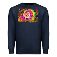 Navy leopard, tie die backgraund Premium Sweatshirt - JahusDesignShop