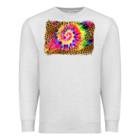 Oatmeal Heather leopard, tie die backgraund Premium Sweatshirt - JahusDesignShop