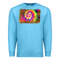 Ocean Blue leopard, tie die backgraund Premium Sweatshirt - JahusDesignShop