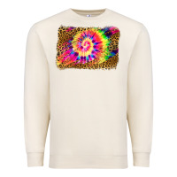 Sandshell leopard, tie die backgraund Premium Sweatshirt - JahusDesignShop