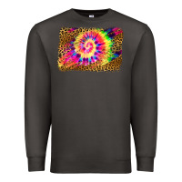 Smoke leopard, tie die backgraund Premium Sweatshirt - JahusDesignShop