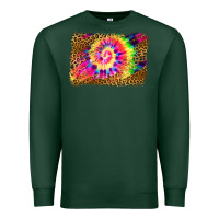 Sports Green leopard, tie die backgraund Premium Sweatshirt - JahusDesignShop