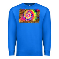 True Royal leopard, tie die backgraund Premium Sweatshirt - JahusDesignShop