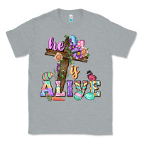 Heather Grey He is alive Easter Day Classic Tee - CowGirlArtShop