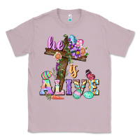 Lilac He is alive Easter Day Classic Tee - CowGirlArtShop