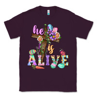 Plum He is alive Easter Day Classic Tee - CowGirlArtShop