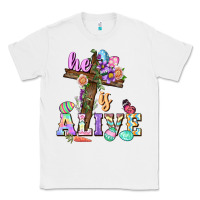 White He is alive Easter Day Classic Tee - CowGirlArtShop