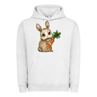 Pigment Lunar Rock Happy Easter With Bunny And Carrot Urban Hoodie - RanaPortraitStore