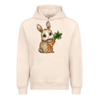 Sandshell Happy Easter With Bunny And Carrot Urban Hoodie - RanaPortraitStore