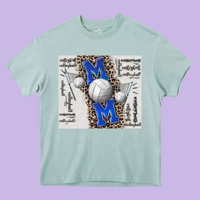 Volleyball Mom Blue Mother's Day Heavy Core Tee Designed By Cowgirlartshop