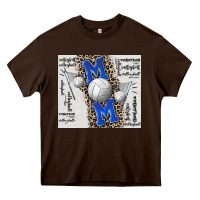 Chocolate Brown volleyball mom blue mother's day Heavy Core Tee - CowGirlArtShop