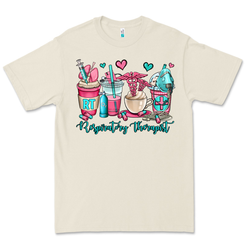Rt Respiratory Therapist Coffee Cups Premium Tee by OliviaCreatesArt | Teevron