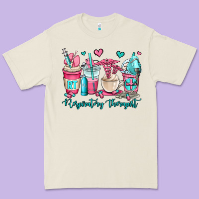 Rt Respiratory Therapist Coffee Cups Premium Tee Designed By Oliviacreatesart