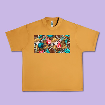 American  Football With Turquoise License Plate Urban Heavy Tee Designed By Bundleandbundleshop