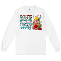 White Coffee Gives Me Teacher Powers Long Sleeve Tee - CowhideDigitalArt