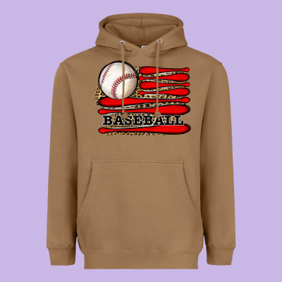 Leopard Baseball Flag Heavyweight Hoodie Designed By Jahusdesignshop