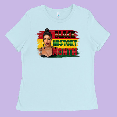 Black History Month Black Girl Ladies Tee Designed By Fadigitalartstudio