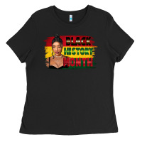 Black black history month black girl Ladies Tee - FaDigitalArtStudio