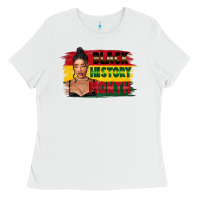 White black history month black girl Ladies Tee - FaDigitalArtStudio