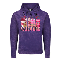 Cloud Purple Coffee Is MY Valentine Vintage Hoodie - CowhideDigitalArt